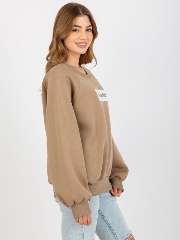 Bluza-EM-BL-N652.46-ciemny bezowy rozmiar - S/M