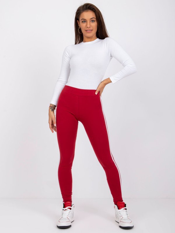 Leginsy-RV-LG-4954.53-bordowy rozmiar - S