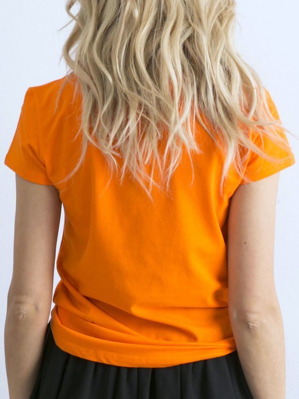 T-shirt-RV-TS-4623.08-pomarańczowy rozmiar - S