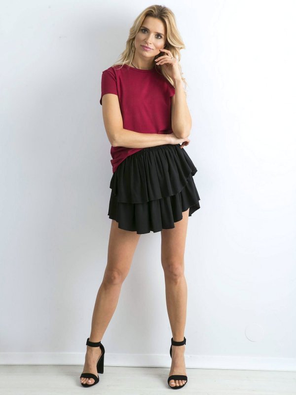 T-shirt-RV-TS-4623.42-bordowy rozmiar - M