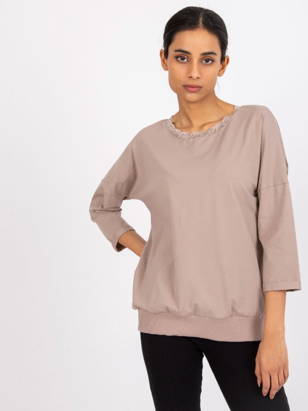 Bluzka-RV-BZ-7550.58-ciemny bezowy rozmiar - L/XL