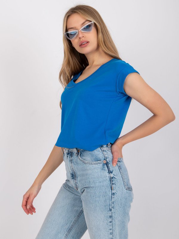 T-shirt-RV-TS-7543.12X-ciemny niebieski rozmiar - S