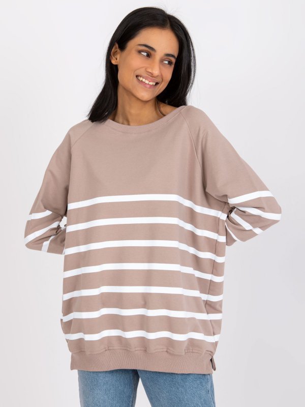 Bluzka-RV-BZ-7556.68-ciemny bezowy rozmiar - L/XL