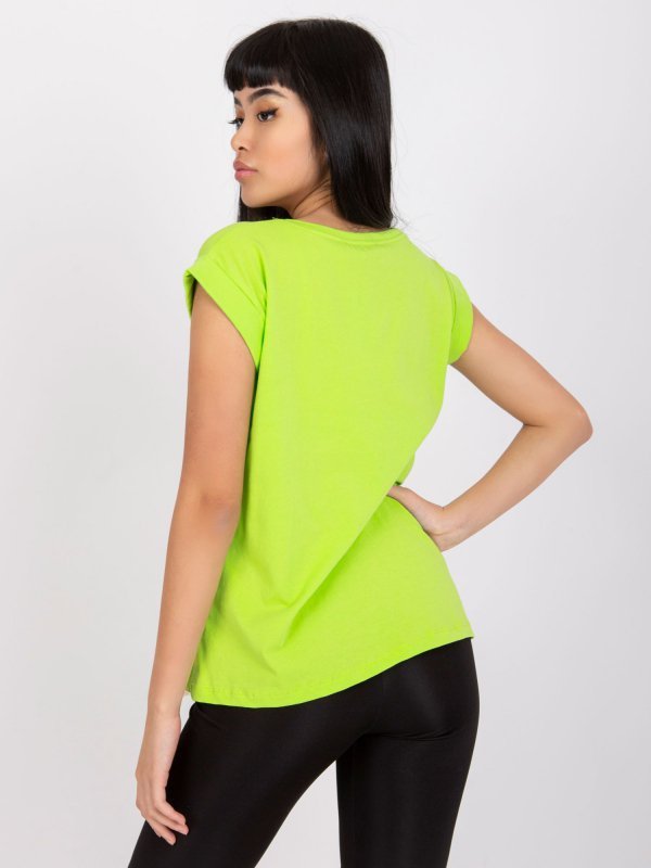 T-shirt-RV-TS-7543.12X-fluo zielony rozmiar - M