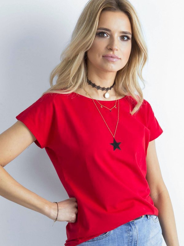 T-shirt-RV-BZ-4622.20-czerwony rozmiar - M