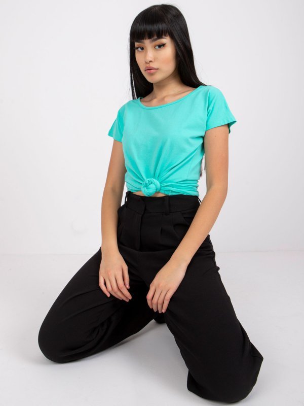 T-shirt-RV-BZ-4622.37-turkusowy rozmiar - M