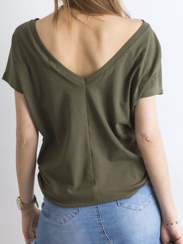 T-shirt-RV-TS-4662.28P-khaki rozmiar - XS