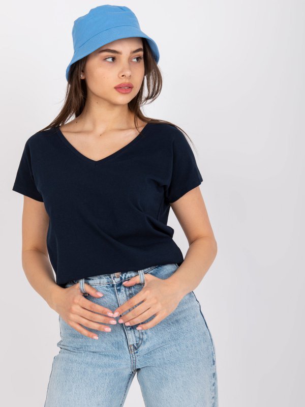 T-shirt-RV-TS-4832.42P-granatowy rozmiar - XS