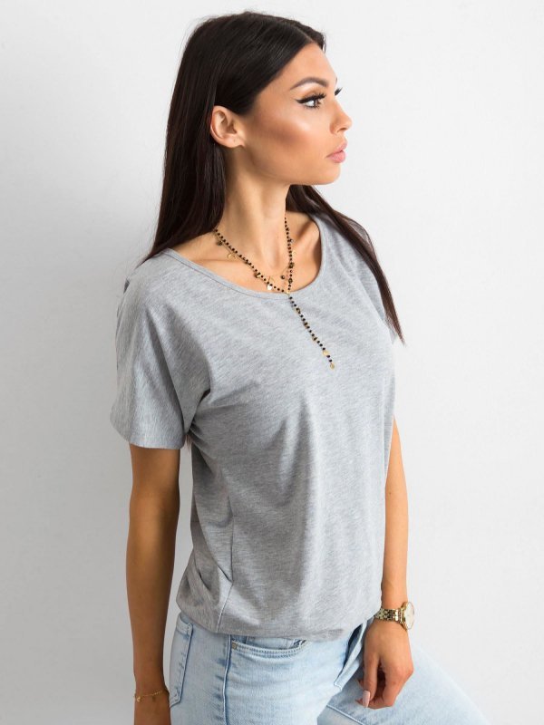 T-shirt-RV-TS-4693.20-szary rozmiar - XS
