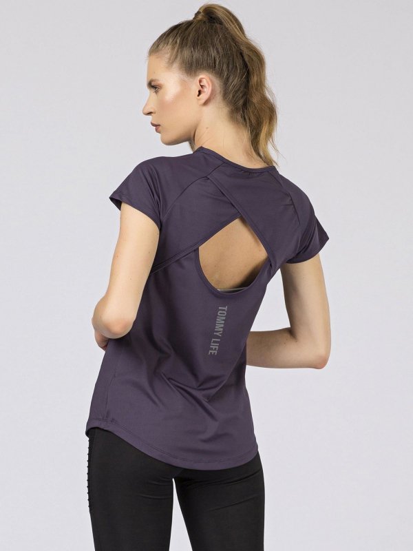 T-shirt-298-TS-TL-97101.03X-ciemny fioletowy rozmiar - M