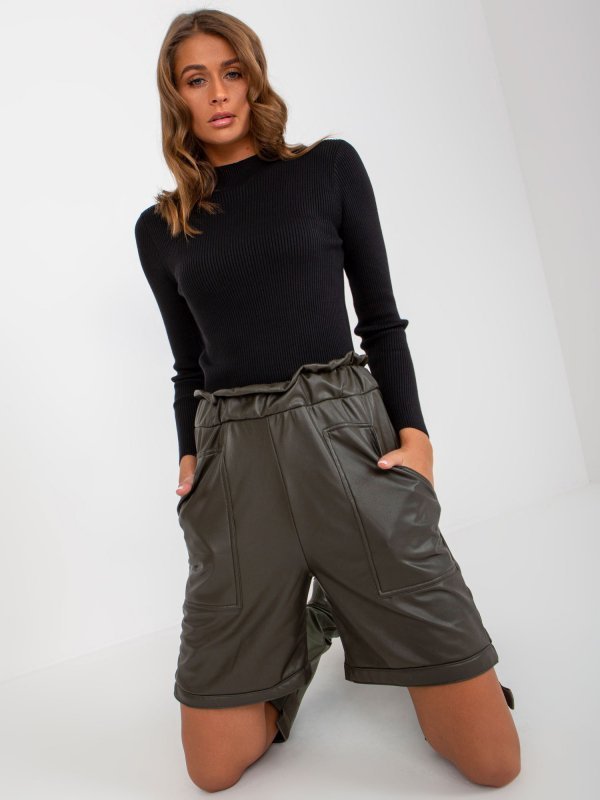 Szorty-VI-SN-155.65P-ciemny khaki rozmiar - L/XL