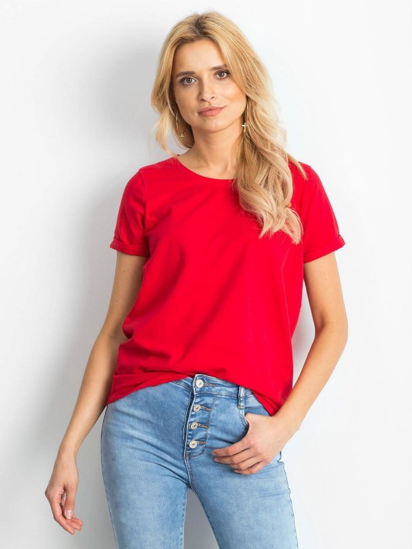 T-shirt-RV-TS-4838.68P-czerwony rozmiar - XS
