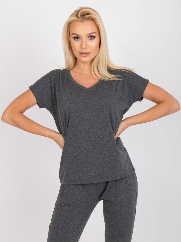 T-shirt-RV-TS-4832.28P-ciemny szary rozmiar - XL