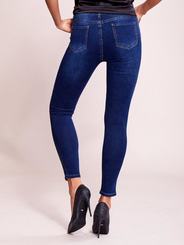 Spodnie jeans-JMP-SP-H-1910.85-ciemny niebieski rozmiar - S