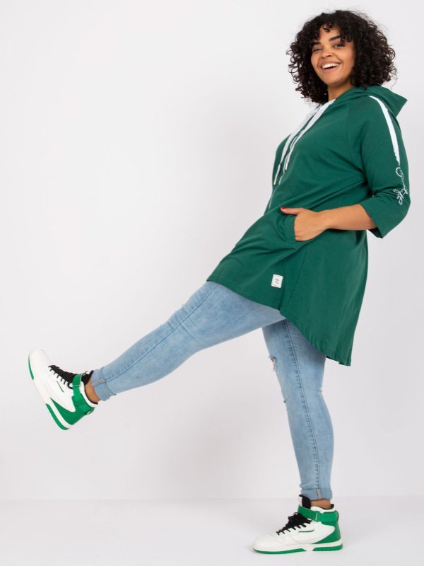 Bluza-RV-BL-6796.86-ciemny zielony rozmiar - ONE SIZE