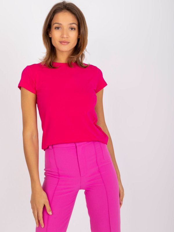 T-shirt-RV-TS-4623.71-fuksjowy rozmiar - L