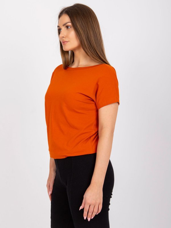 T-shirt-RV-TS-4662.39P-ciemny pomarańczowy rozmiar - M