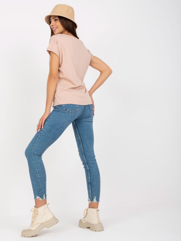 T-shirt-B-014.43-beżowy rozmiar - XS