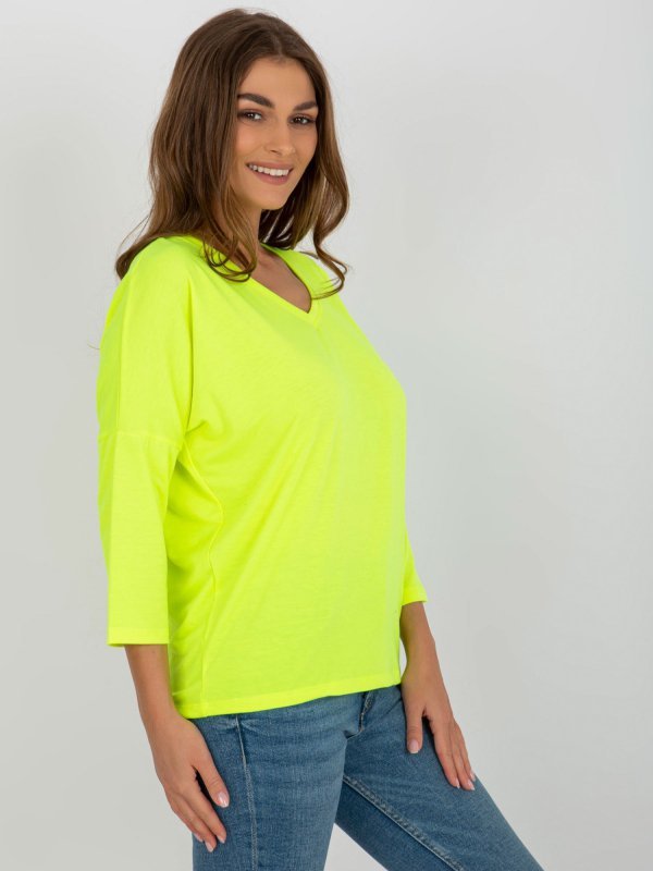 Bluzka-RV-BZ-7663.05-fluo żółty rozmiar - ONE SIZE