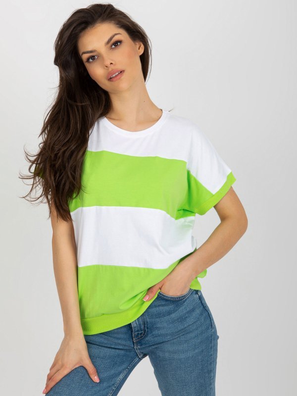 Bluzka-RV-BZ-8640.36X-biało-zielony rozmiar - L/XL