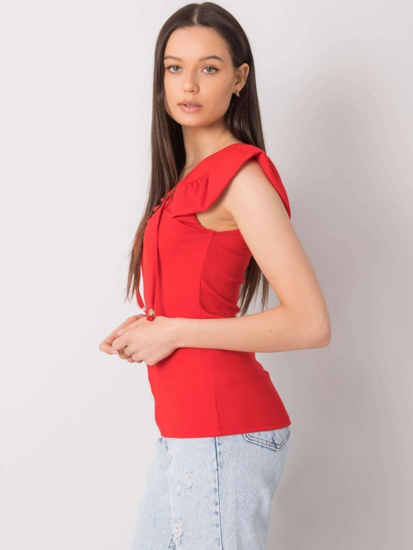 Bluzka-DHJ-BZ-13301.34P-czerwony rozmiar - ONE SIZE