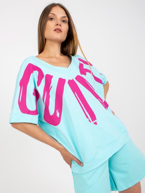 Bluzka-FA-BZ-7920.90-mietowy rozmiar - ONE SIZE