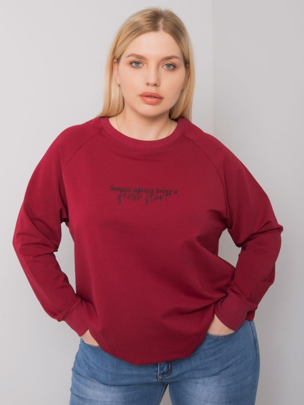 Bluza-RV-BL-7162.12P-bordowy rozmiar - ONE SIZE