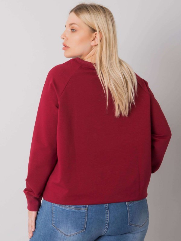 Bluza-RV-BL-7162.12P-bordowy rozmiar - ONE SIZE