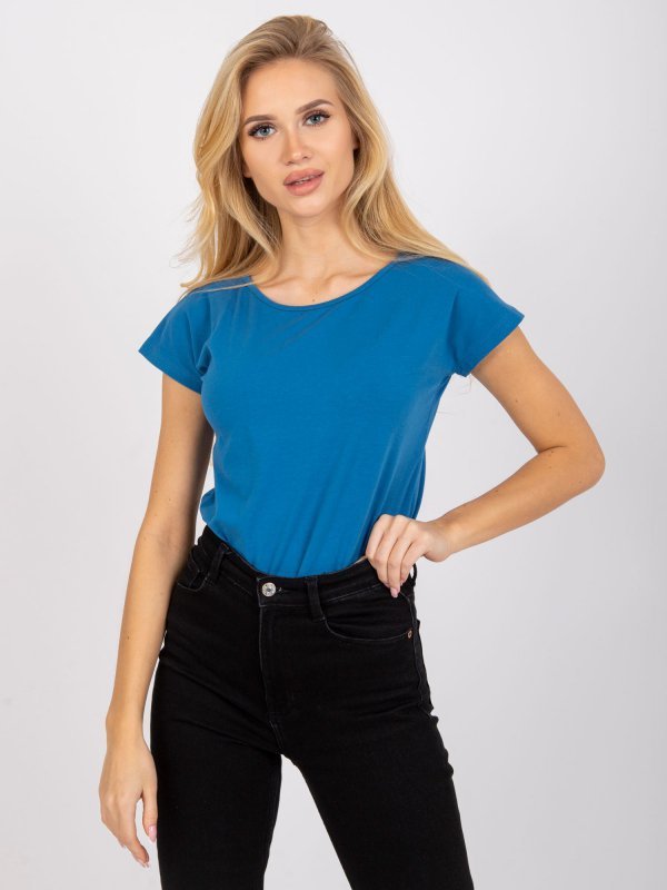 T-shirt-RV-BZ-4622.89-ciemny niebieski rozmiar - XS