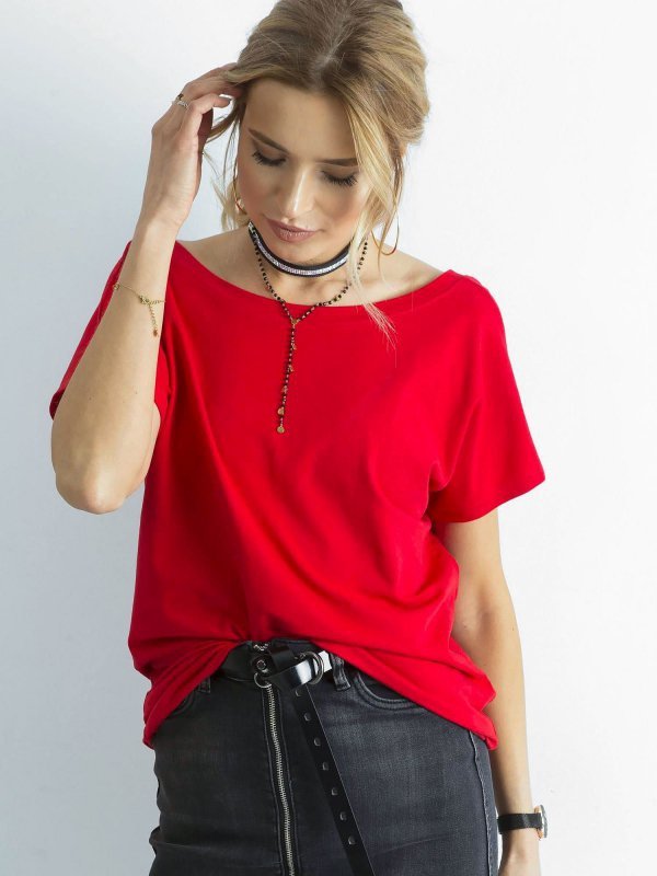 T-shirt-RV-TS-4662.38P-czerwony rozmiar - L