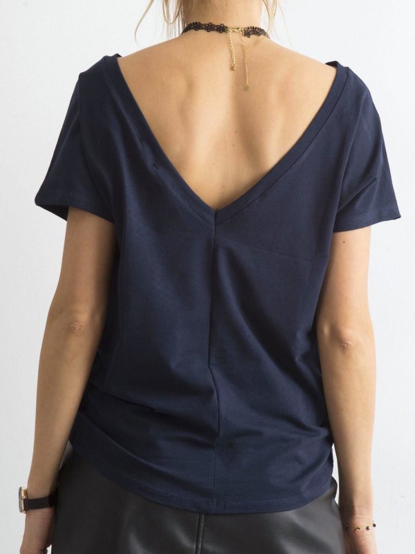 T-shirt-RV-TS-4662.37P-granatowy rozmiar - XS
