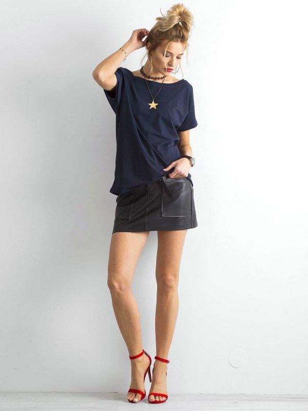 T-shirt-RV-TS-4662.37P-granatowy rozmiar - L