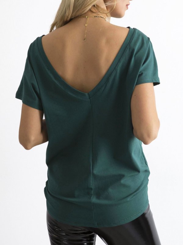 T-shirt-RV-TS-4662.38P-ciemny zielony rozmiar - M