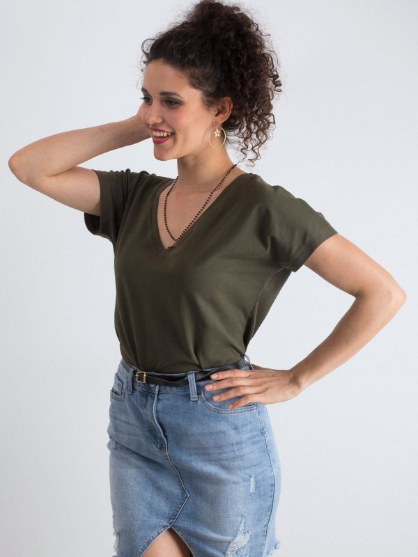 T-shirt-RV-TS-4832.40P-khaki rozmiar - S