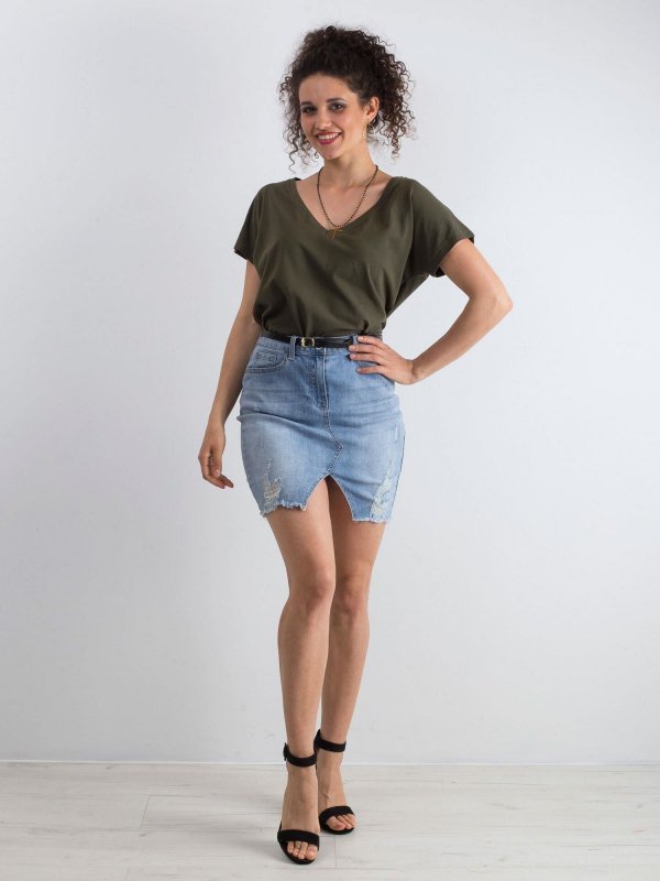 T-shirt-RV-TS-4832.40P-khaki rozmiar - S