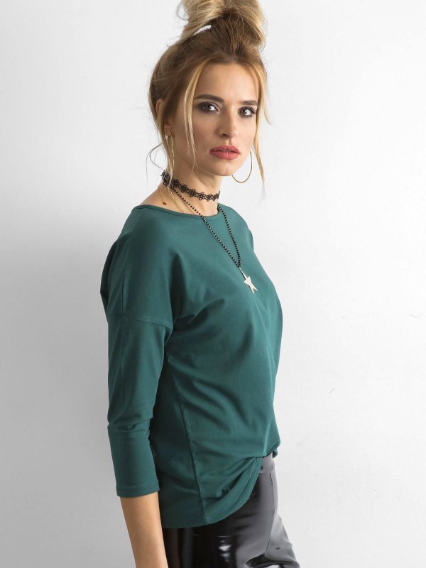 Bluzka-RV-BZ-4661.54P-ciemny zielony rozmiar - M