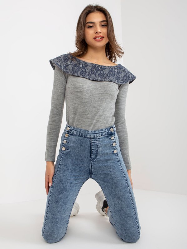 Spodnie jeans-NM-SP-M516.59P-niebieski rozmiar - L
