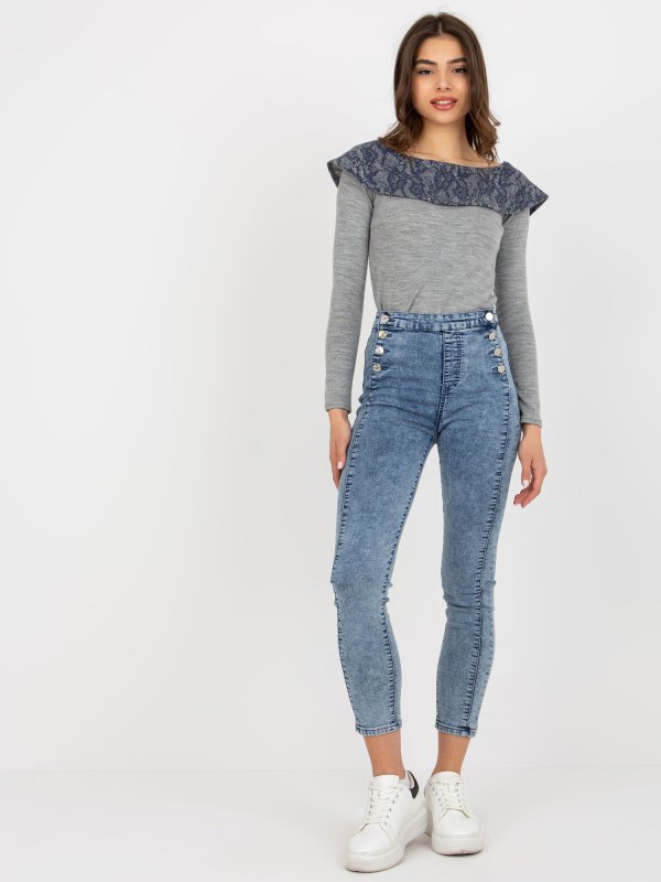 Spodnie jeans-NM-SP-M516.59P-niebieski rozmiar - XS