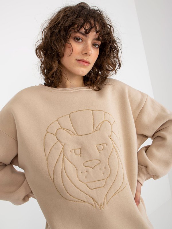 Bluza-EM-BL-617-4.41P-beżowy rozmiar - ONE SIZE