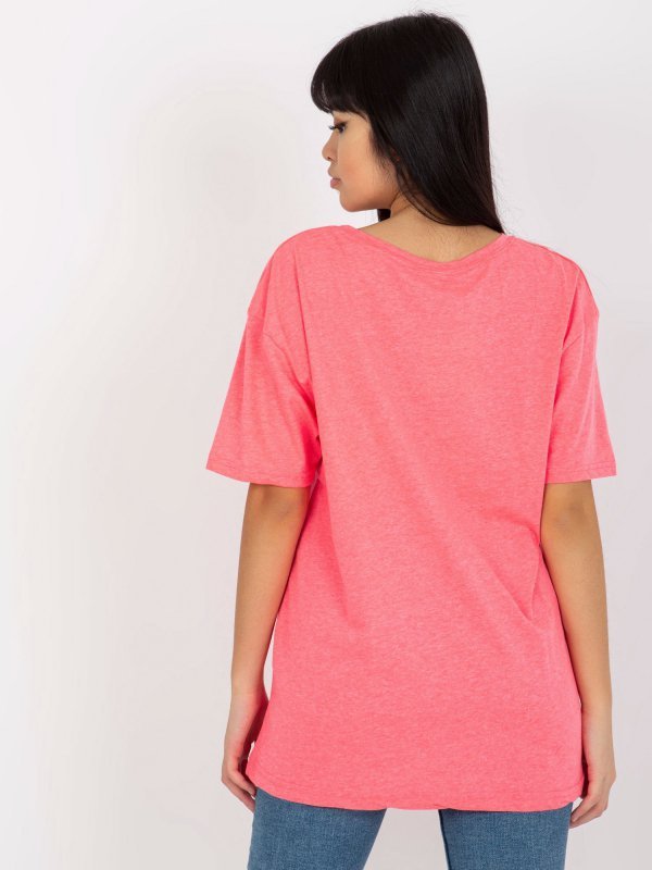 T-shirt-EM-TS-527-1.26X-fluo różowy rozmiar - ONE SIZE