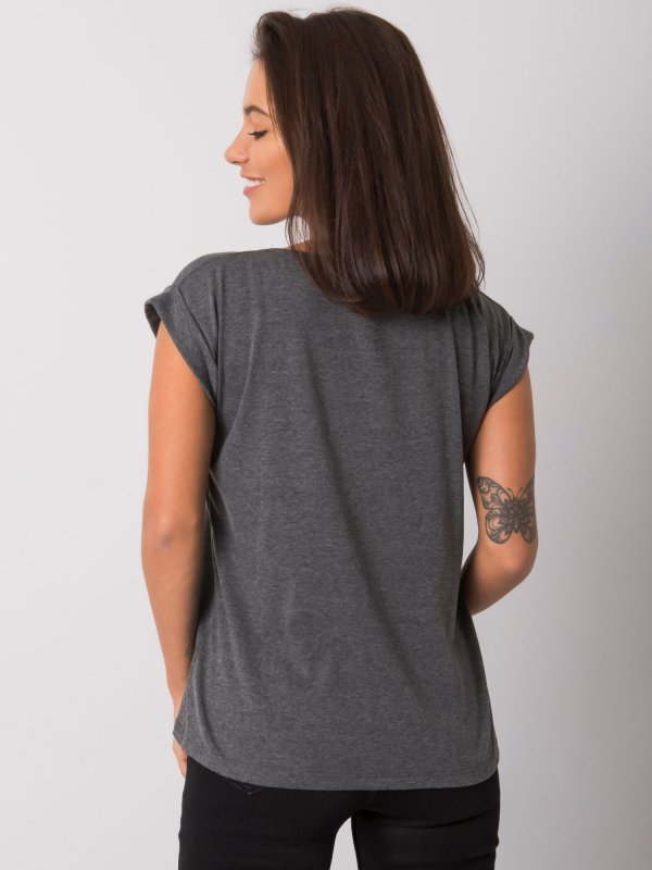 T-shirt-RV-TS-4833.43P-ciemny szary rozmiar - XS