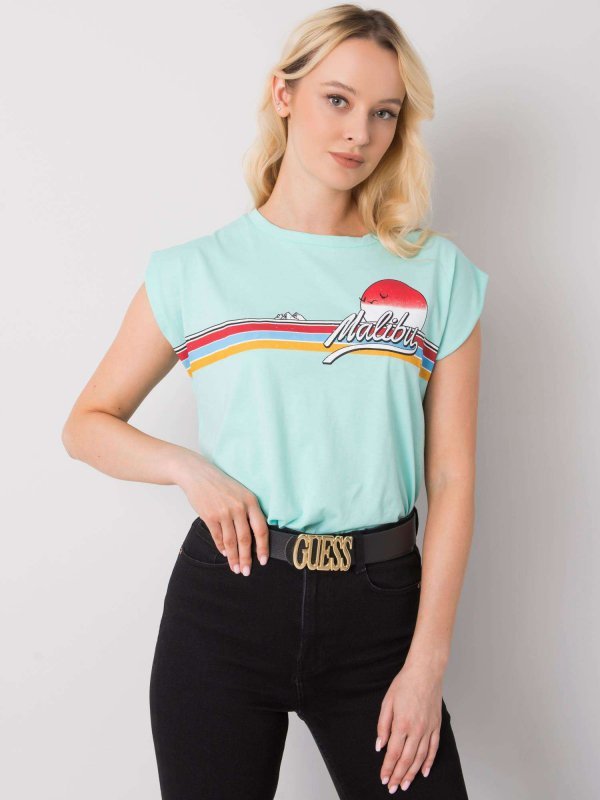 Bluzka-FA-BZ-7139.73P-mietowy rozmiar - ONE SIZE