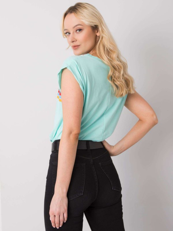 Bluzka-FA-BZ-7139.73P-mietowy rozmiar - ONE SIZE
