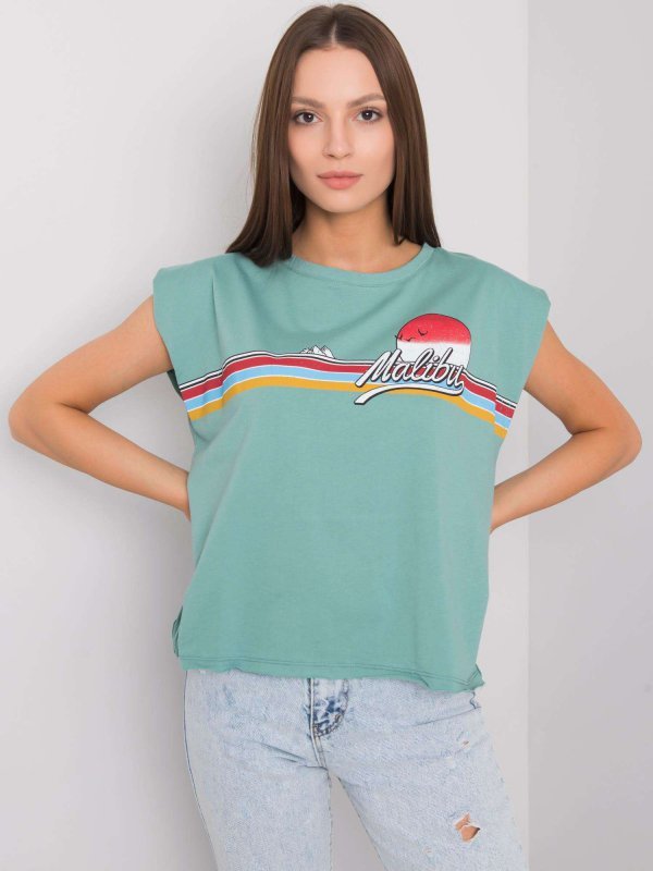 Bluzka-FA-BZ-7139.73P-pistacjowy rozmiar - ONE SIZE