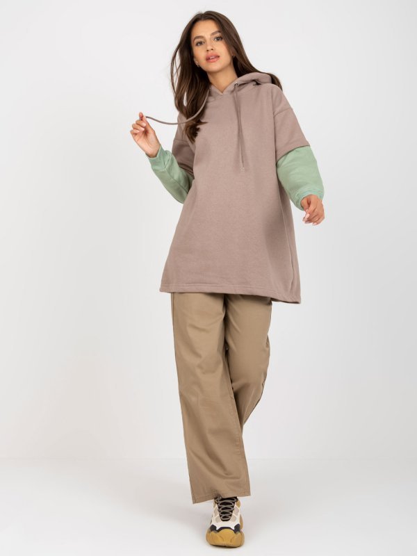 Bluza-RV-BL-8232.27X-ciemny bezowy rozmiar - S/M
