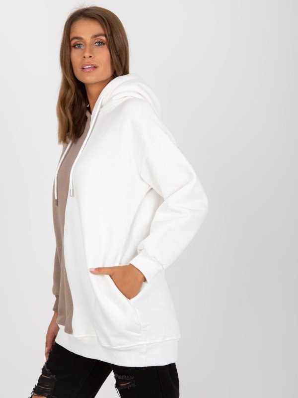 Bluza-RV-BL-8233.32X-biało-beżowy rozmiar - S/M