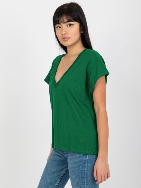 T-shirt-TW-TS-2005.43-ciemny zielony rozmiar - S