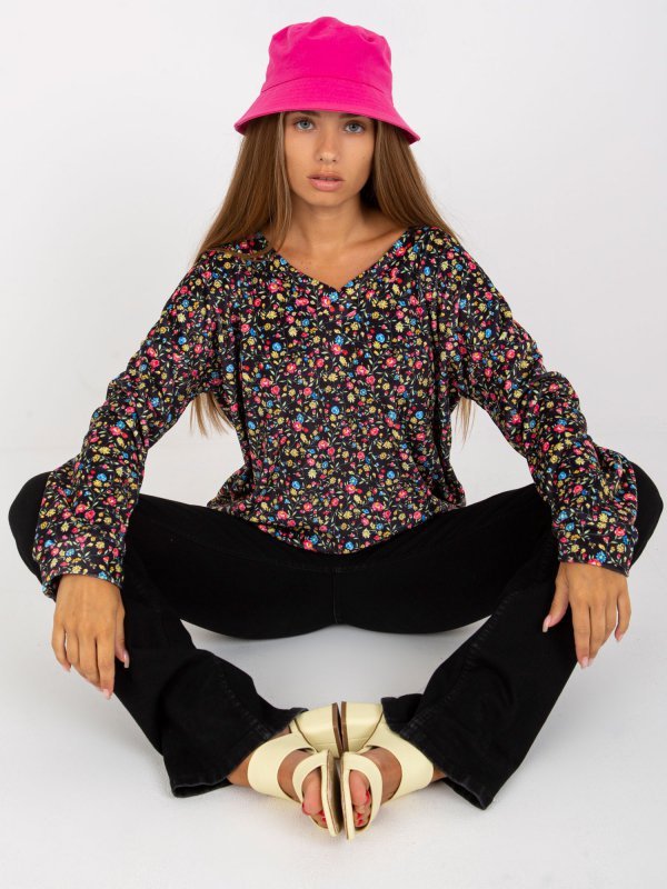 Bluzka-RV-BZ-8132.60-czarno-różowy rozmiar - L/XL