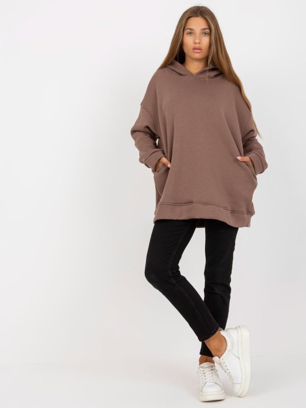 Bluza-RV-BL-8042.00P-brązowy rozmiar - M