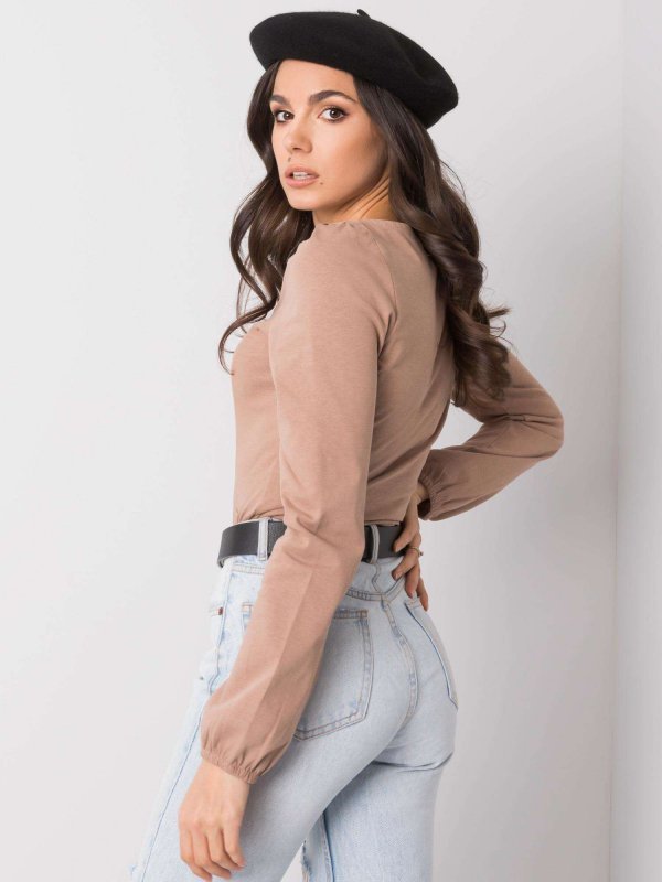 Bluzka-TW-BZ-G-082.98-camelowy rozmiar - L